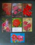 Conjunto de 7 Bilhetes Postais Rosas e Mais Flores