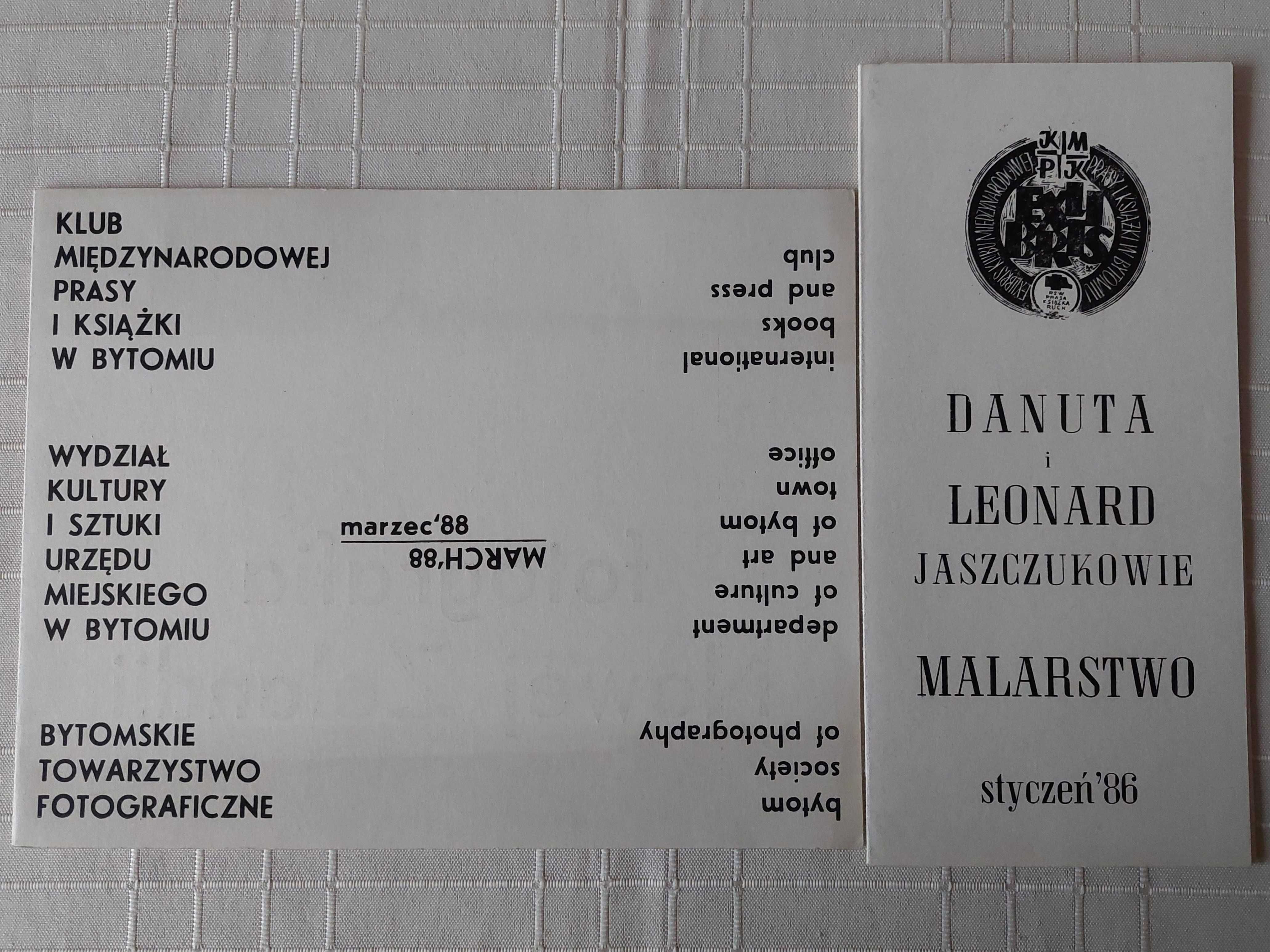 Ulotki / programy wydarzeń kulturalnych z lat 70. i 80.