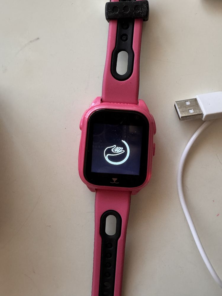 Relógio smartwatch GPS crianças rosa PTHTECHUS