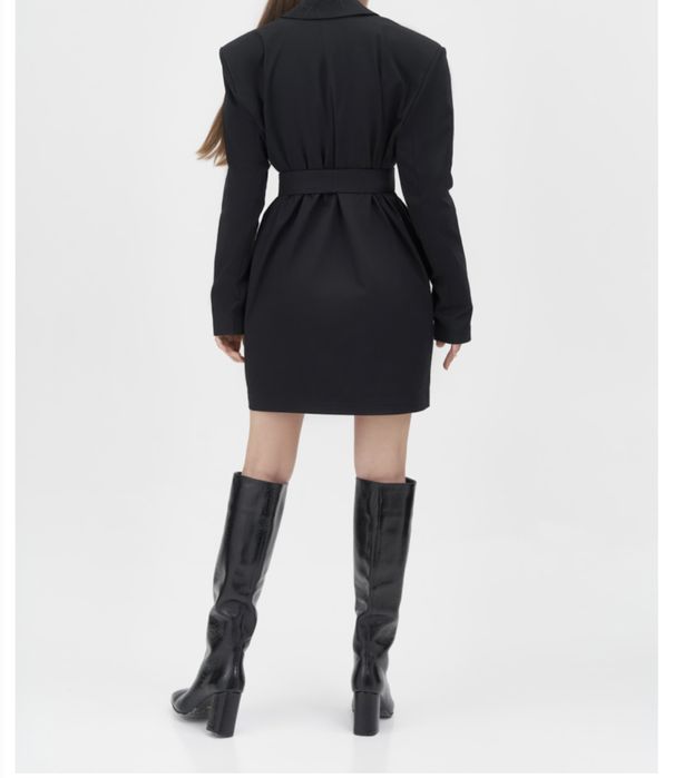 Піджак-сукня чорний довгий