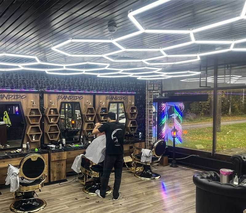 Lampy Hexagon LED 258x245cm Plaster Miodu Sześciokąt Domu Biura Salonu