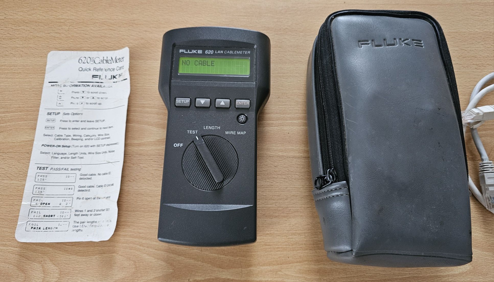 FLUKE 620 LAN CABLEMETER Tester Przewodów +Identyfikatory Zdalne FLUKE
