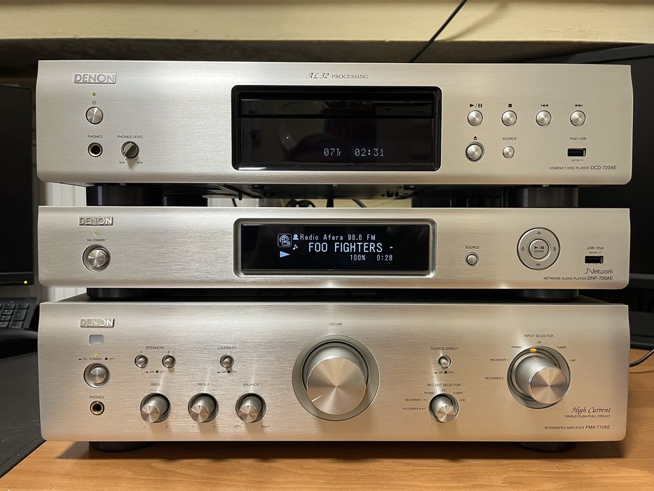 Denon PMA-710AE DNP-720AE DCD-720AE wzmacniacz odtwarzacz sieciowy CD
