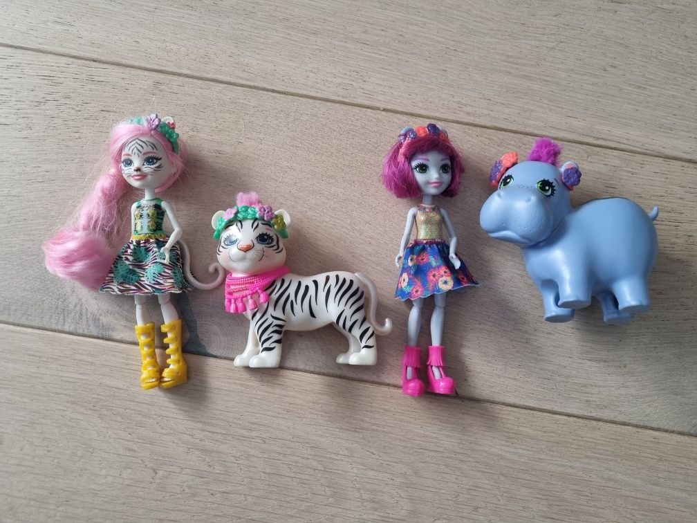 Mattel Enchantimals Lalka z dużym zwierzątkiem Tygrys i Hipopotam