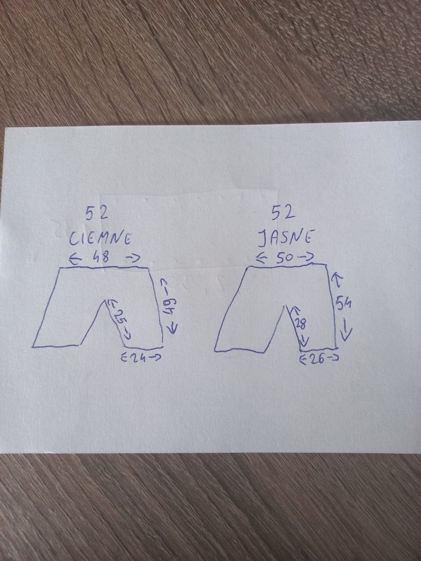 Krótkie spodnie spodenki szorty jeansowe rozm 52 2pak