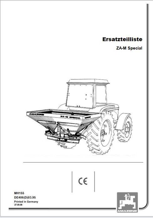 Katalog części AMAZONE ZA-M Specjal  w języku angielskim