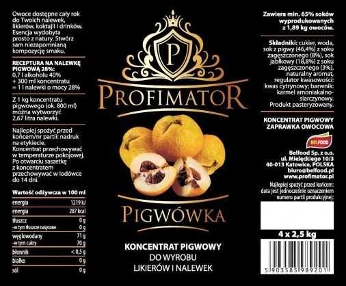 Koncentrat PROFIMATOR PIGWA pigwówka 2,5kg