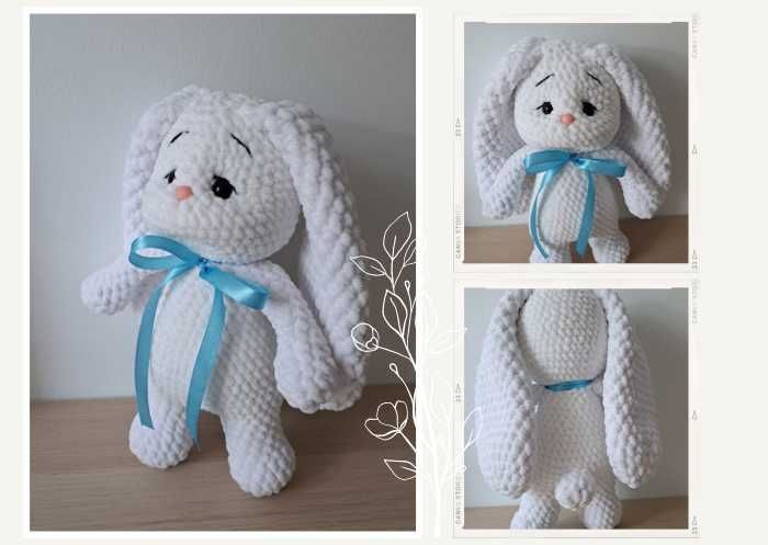 Szydełkowy królik, króliczek na szydełku, handmade zajączek, amigurumi