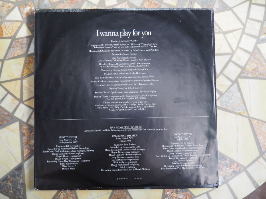 Płyta winylowa Stanley Clarke „I Wanna Play for You”  2 LP’s