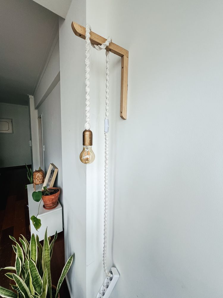Candeeiro em macrame