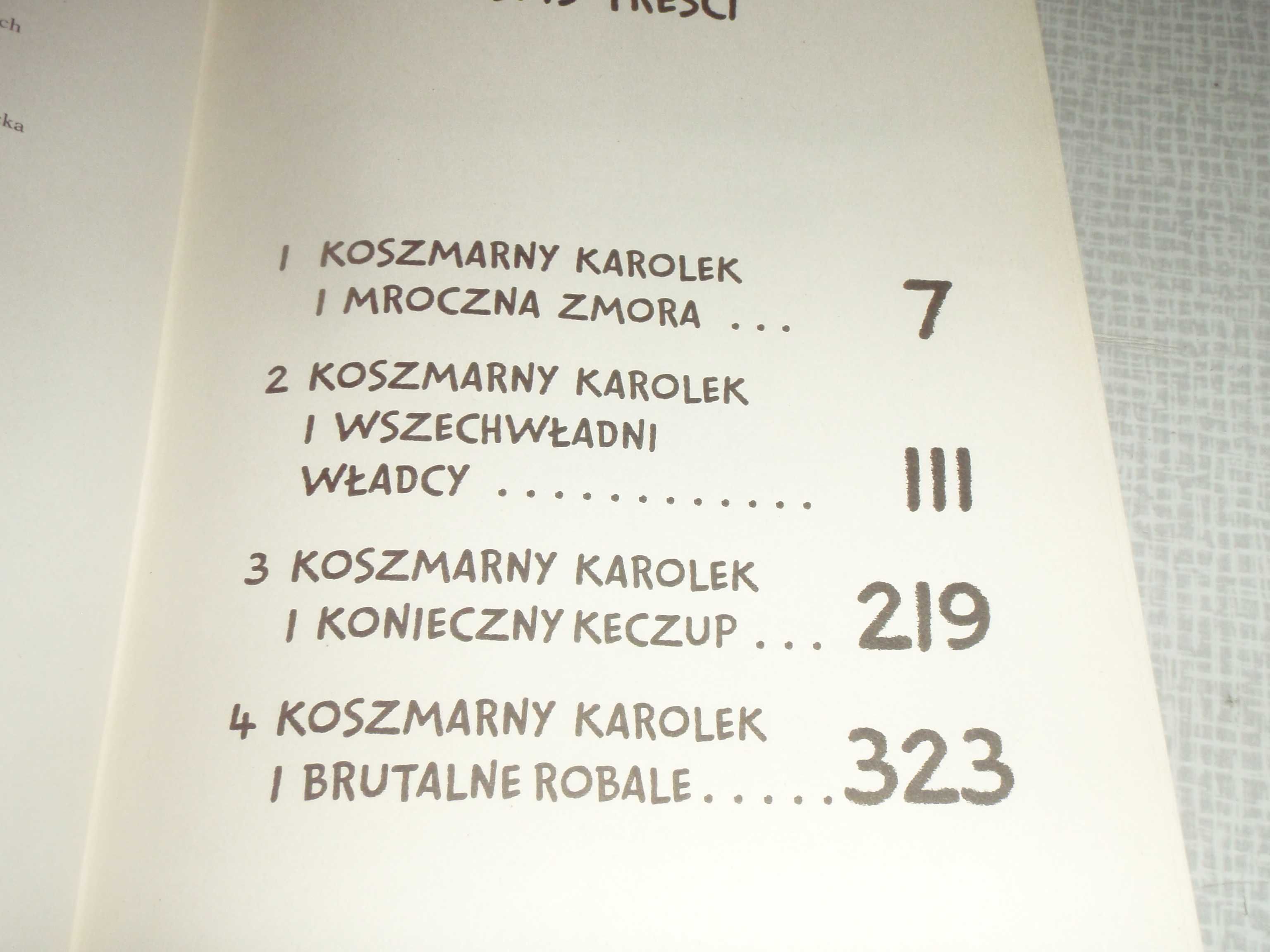 KOSZMARNY KAROLEK WŁADCY MROKU - nowe opowiadania, 416 stron, twarda