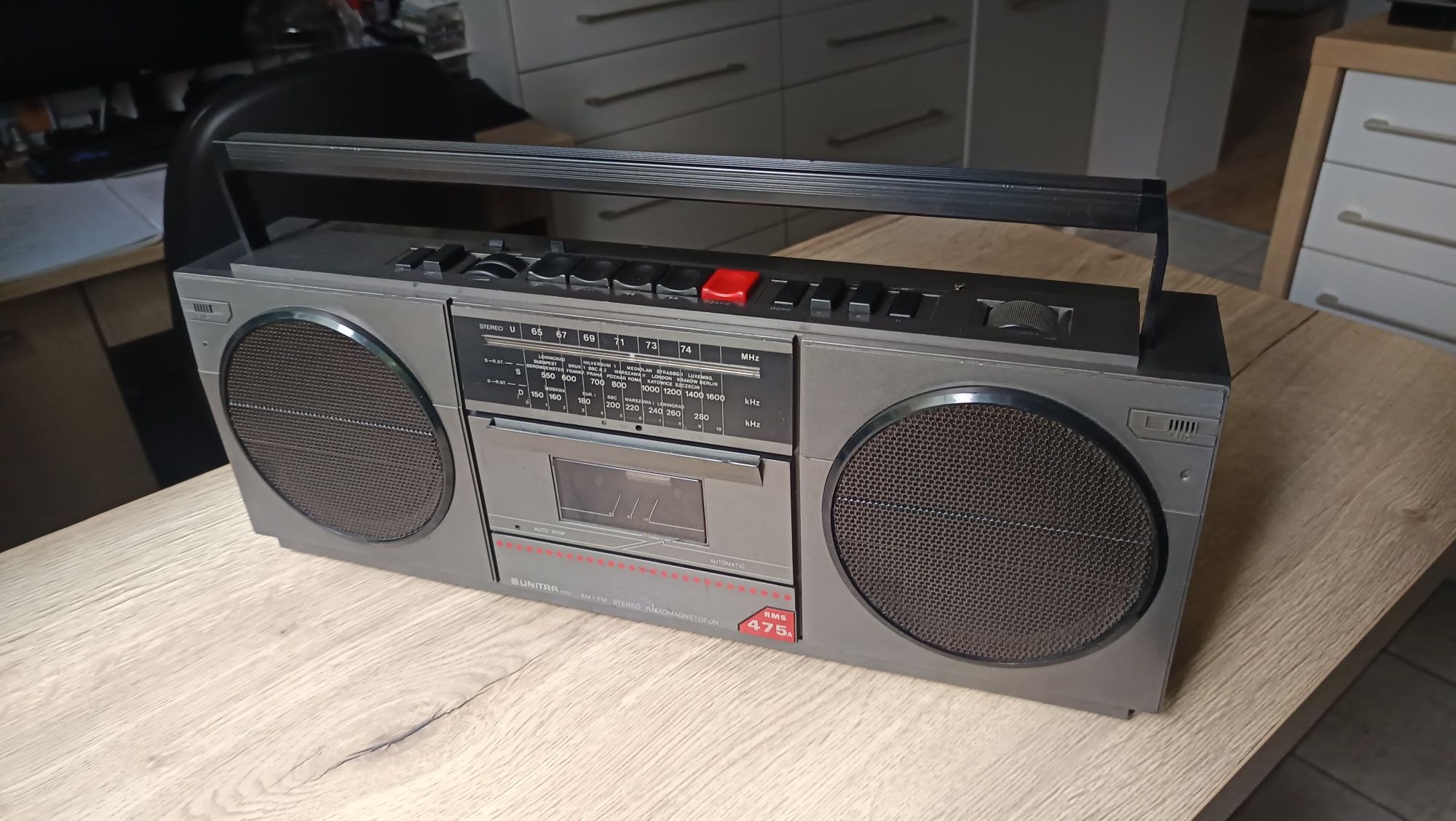 Radiomagnetofon 2 sztuki UNITRA ZRK Kasprzak RMS 475A Stereo Kaseciak