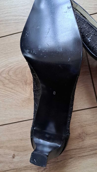 Czółenka damskie czarne