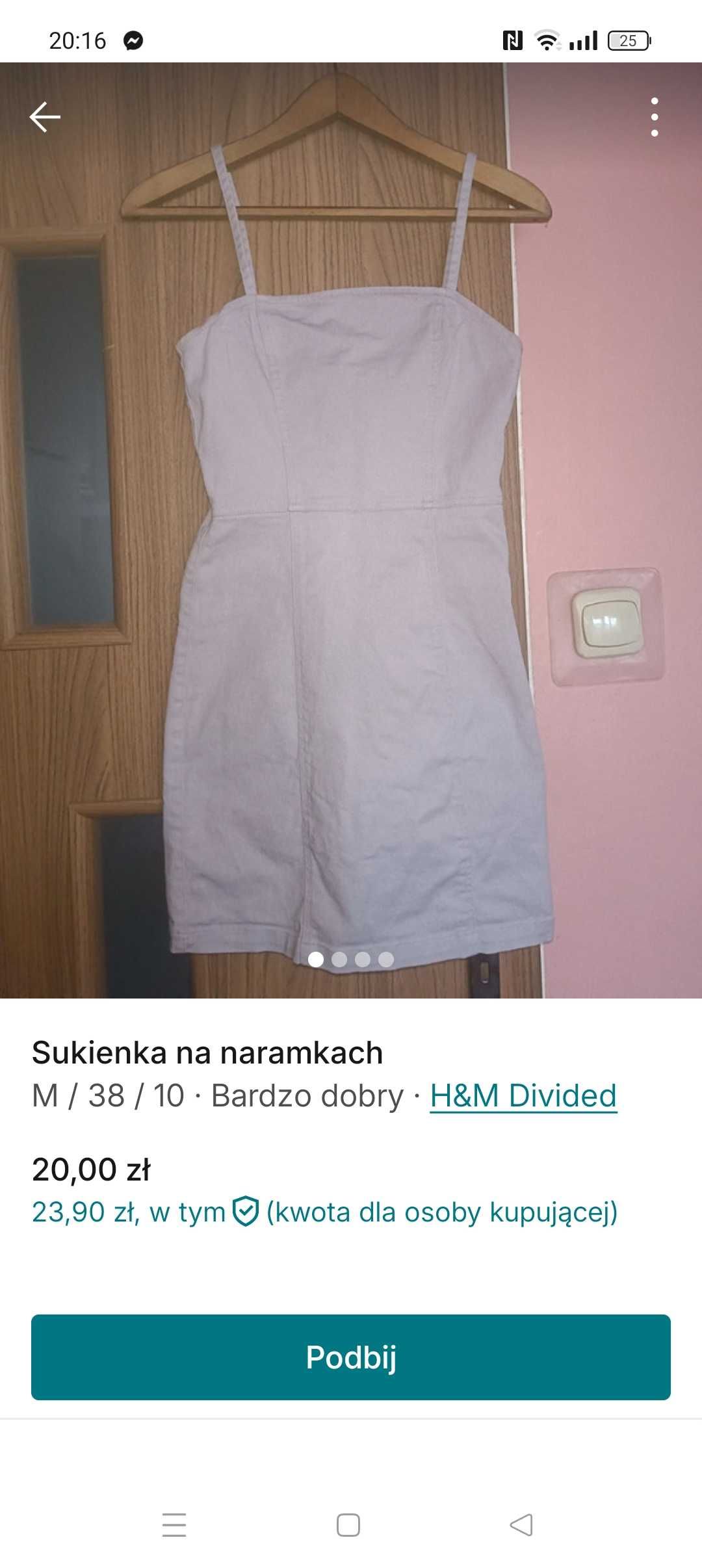 Sukienka na naramkach