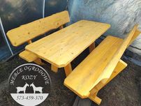 NOWE CENY! Meble ogrodowe drewniane góralskie. Lite drewno ławka stół