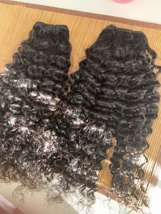 Cabelo humano cacheado 200g 40cm