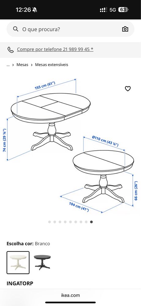 Mesa extensivel Ikea