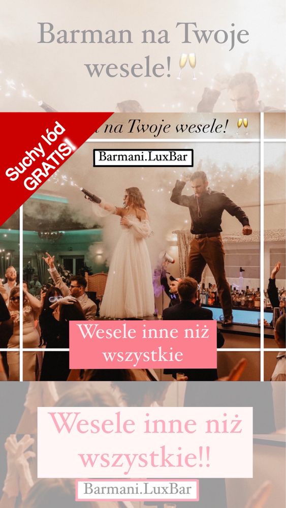 Premium Barman / na wesele / mobilny bar / Mobilne uslugi barmańskie