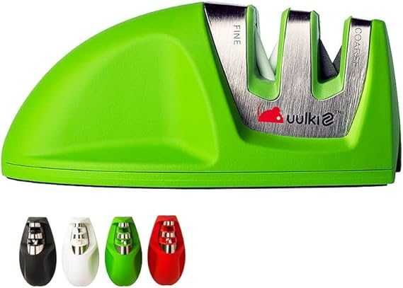 Ostrzałka do noży z antypoślizgową gumową podstawą i gumową powłoką