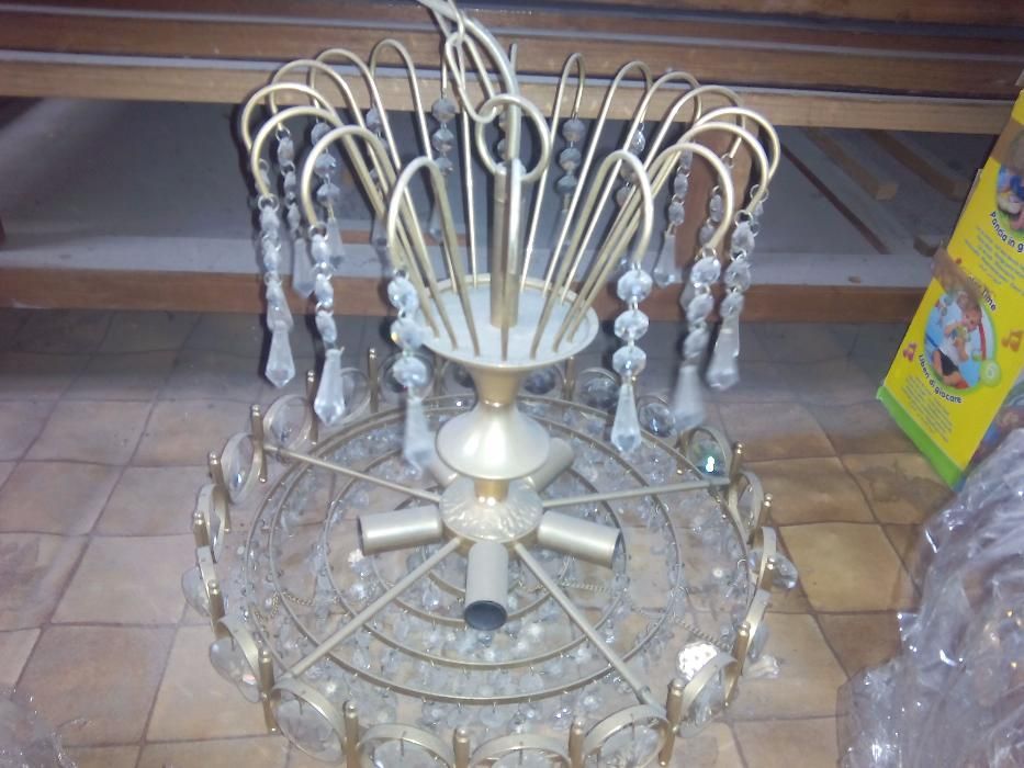 Candeeiro Cristal VTG+ 2 Apliques de mesa Cabeceira