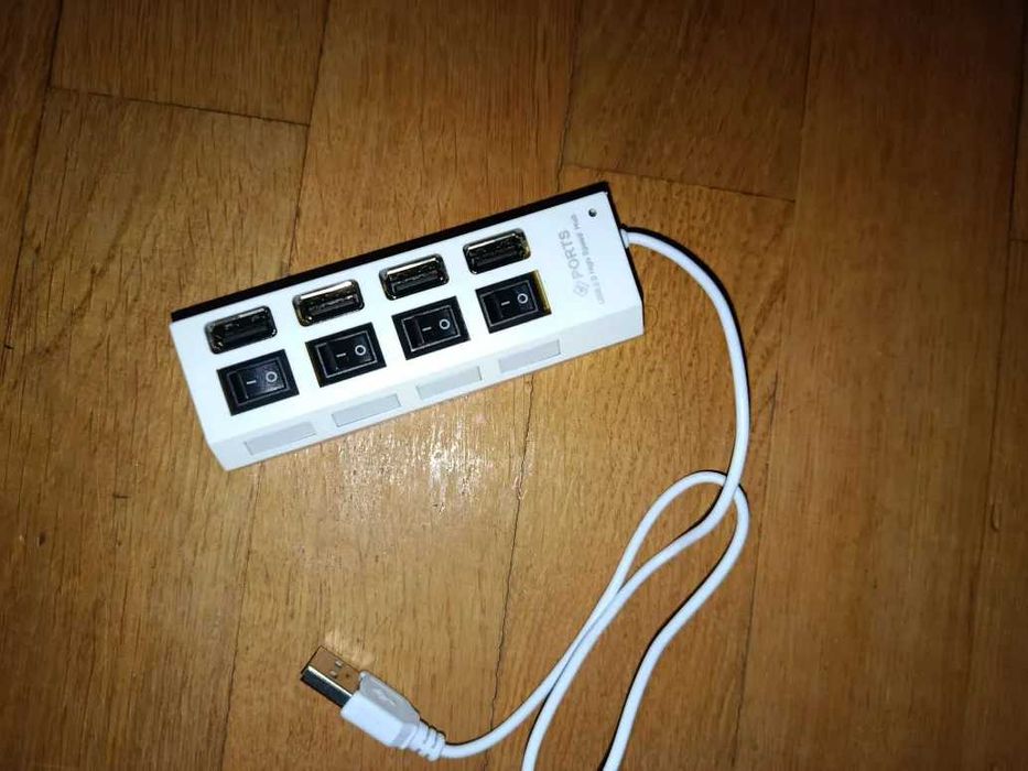 Hub USB 4 porty z włącznikami - idealny do komputera!