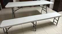 Conjunto mesa e banco