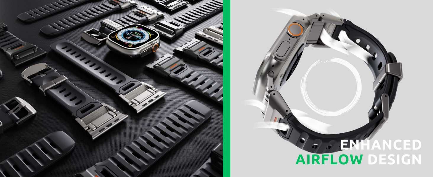 Ремешок elkson Fusion Rugged Durable для Apple Watch Ultra 49/45/44/42