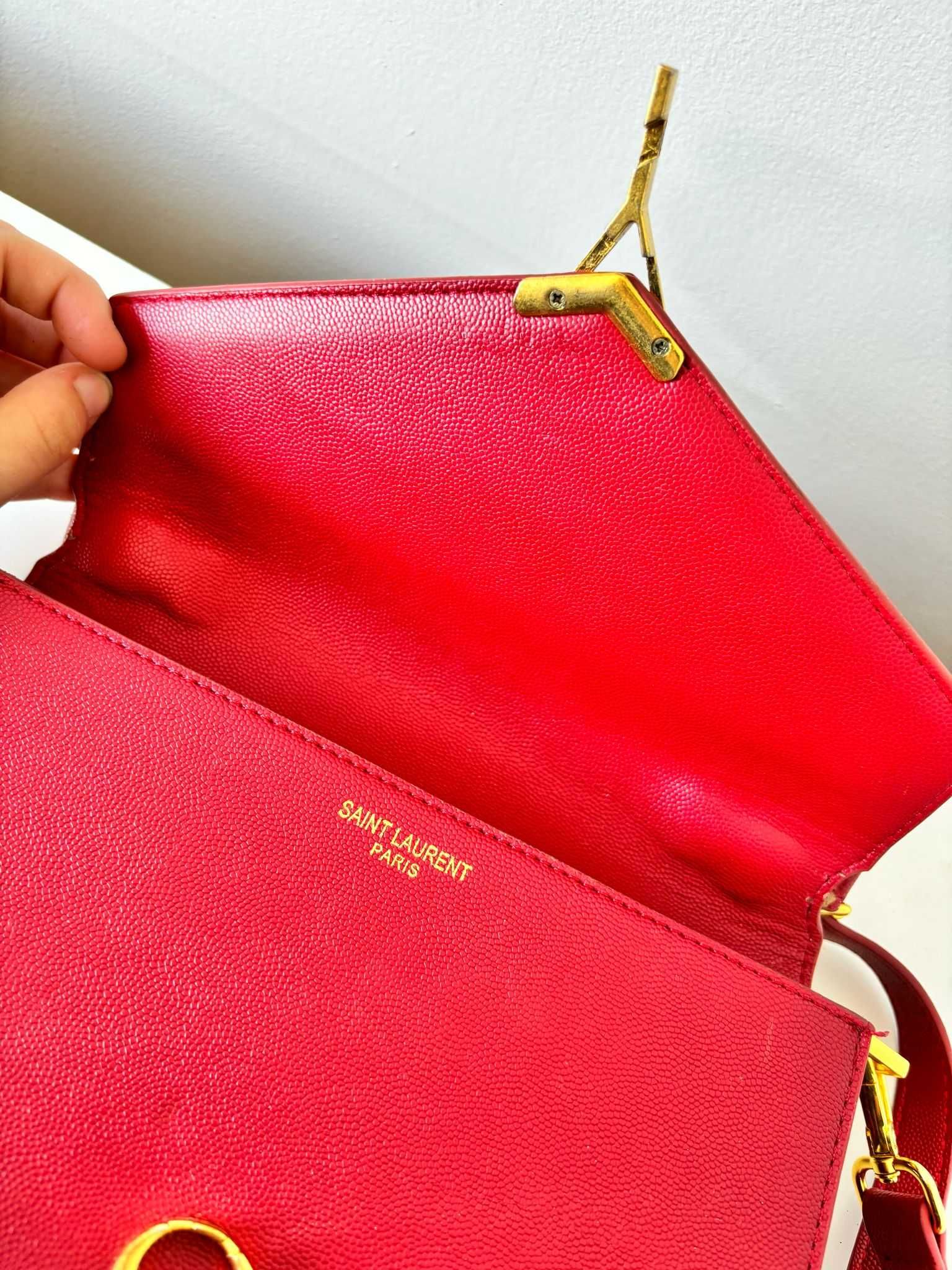 Torebka czerwona Yves Saint Laurent rive gauche