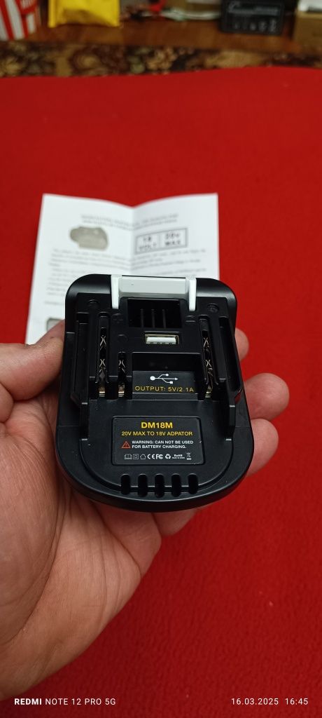Адаптер для аккумулятора литий-ион dewalt-makita