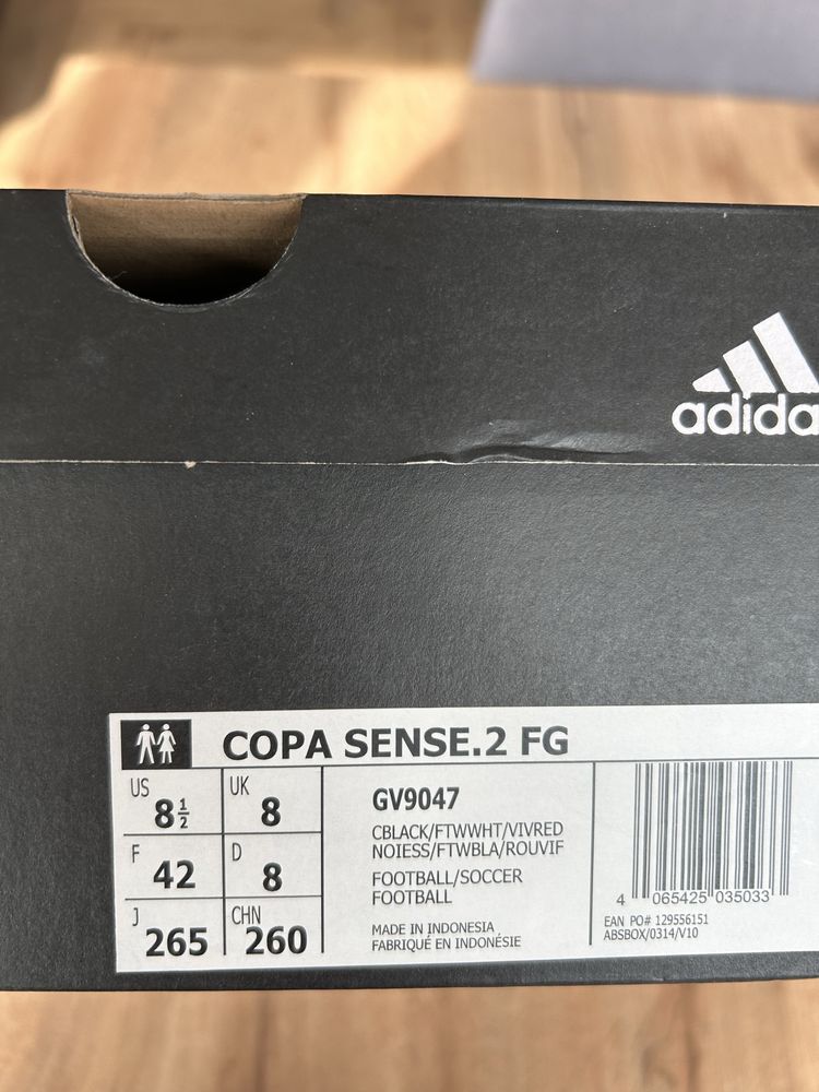 Korki skorzane lanki Adidas Copa Sense 2 FG - jak nowe 42