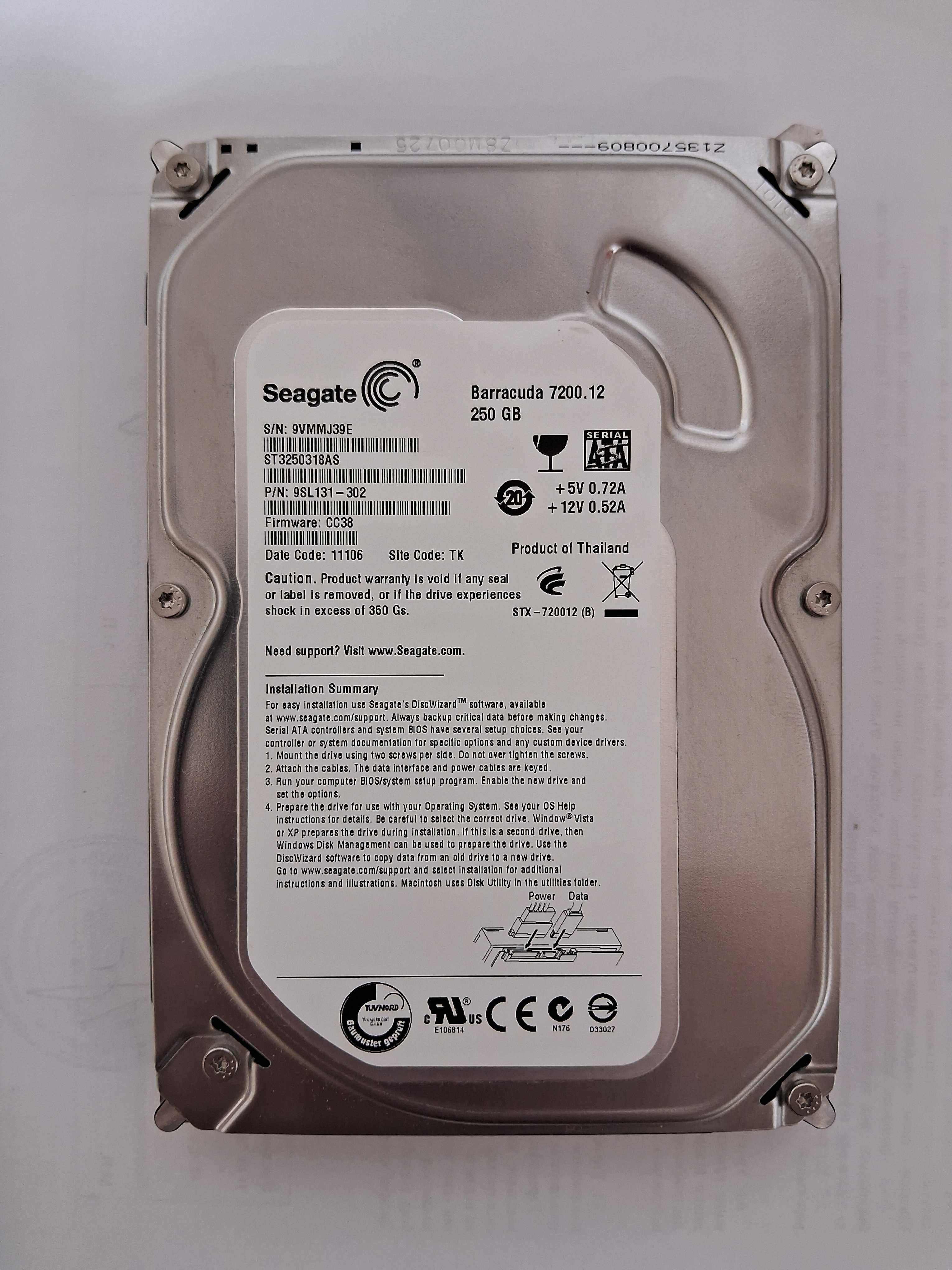 Жесткий диск (винчестер) HDD Seagate 250 Gb Barracuda 7200 RPM