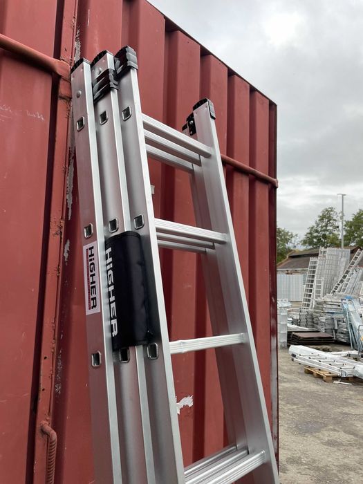 Drabina aluminiowa 3x9 wielofunkcyjna HIGHER 7,1m 150 kg SOLIDNA