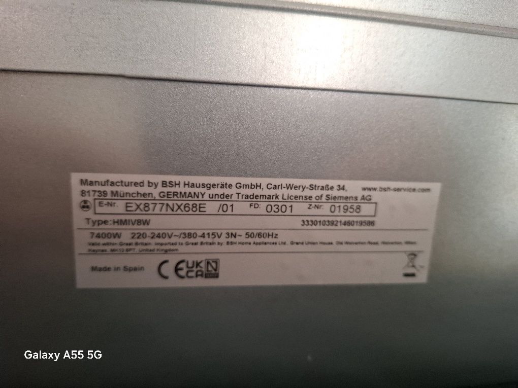 Płyta indukcyjna SIMENS studioLine  model EX877NX68E