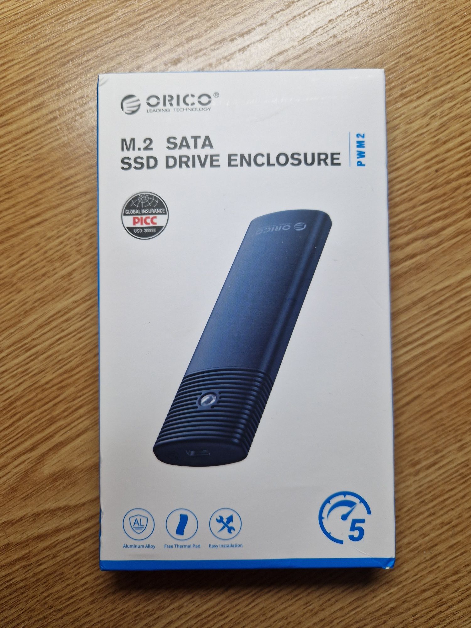 Кишеня кейс Orico для SSD m2 SATA USB type C