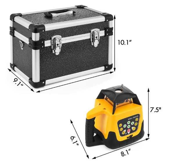 Nível de Laser Rotativo Auto-nivelante - Alcance 500m