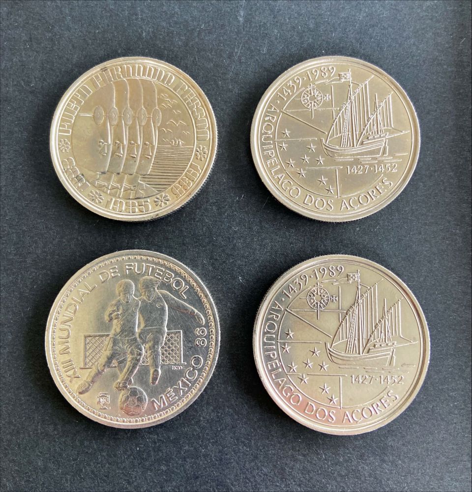 4 moedas de 100 escudos