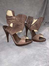 Босоніжки коричневі (туфлі-чоботи)