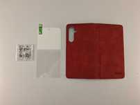 E072 Etui Samsung A55 Czerwone Plus Szkło Hartowane