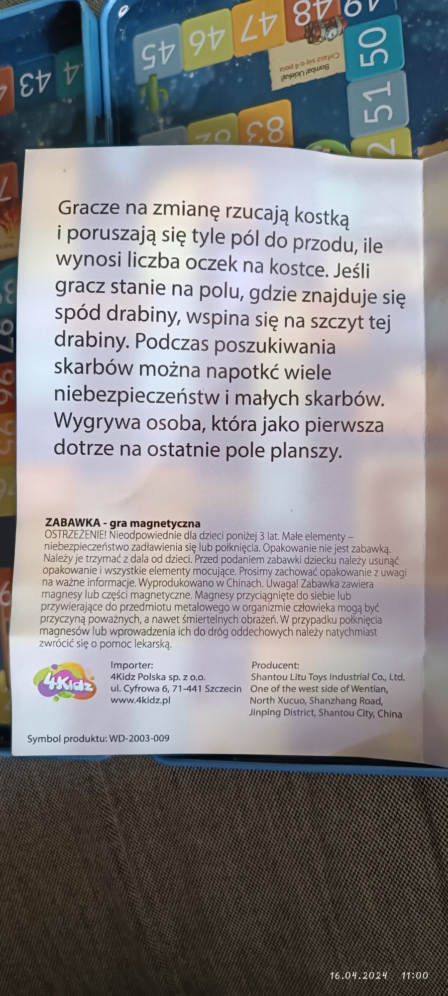 Gra magnetyczna Łowca skarbów idealna w podróży 6+