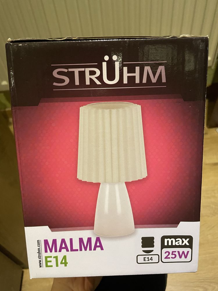 Lampka stołowa MALMA E14 white STRÜHM