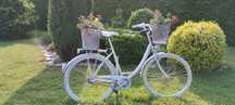 Kwietnik rower srebrny