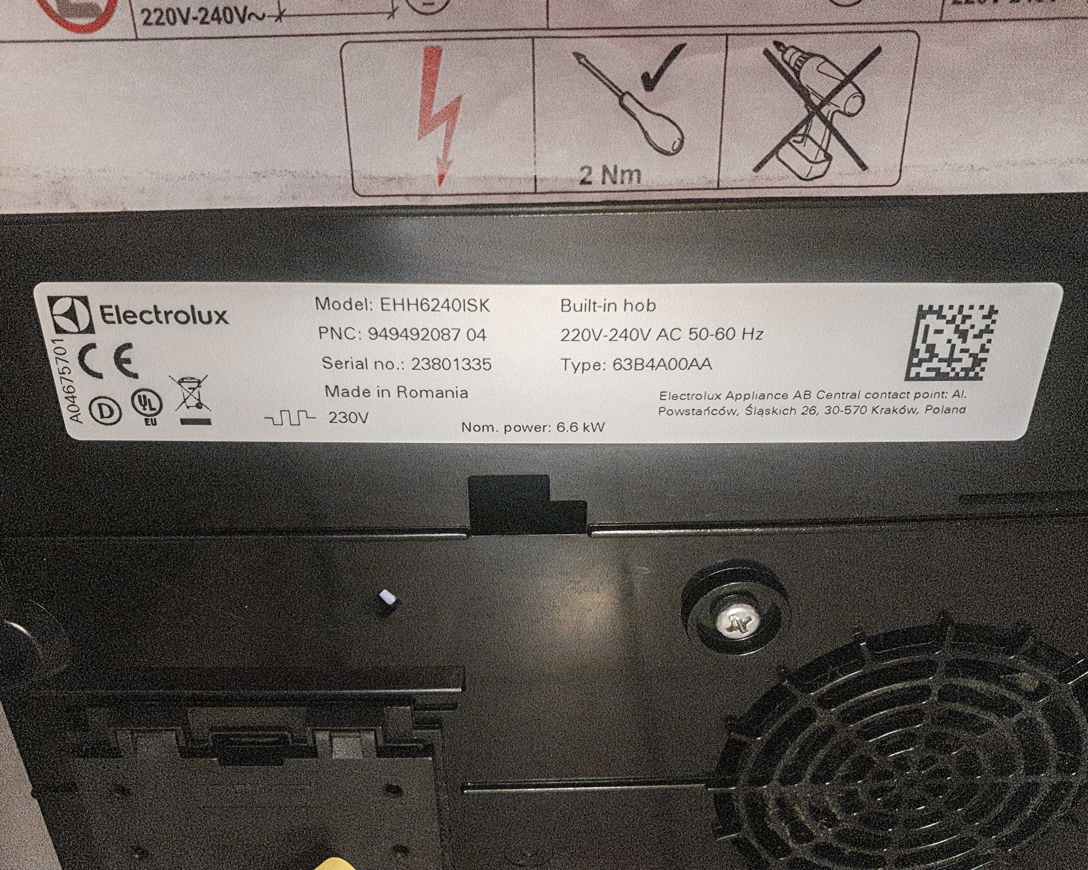 Płyta indukcyjna do zabudowy Electrolux Induction 300 EHH6240ISK