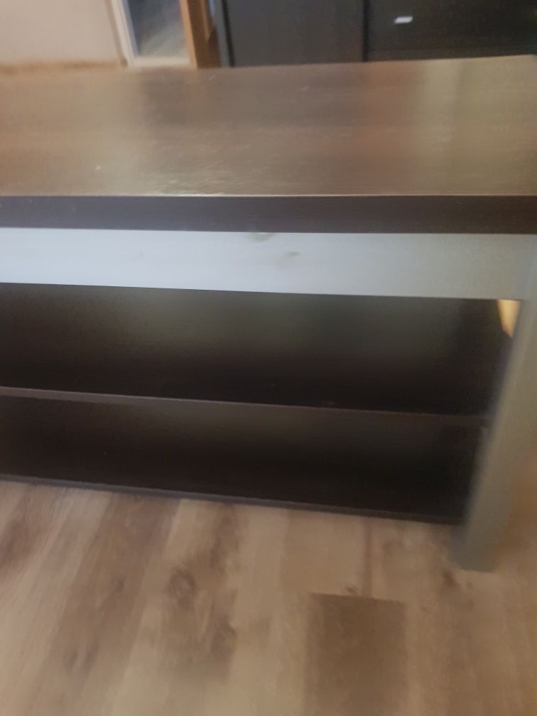 Stolik pod RTV koloru venge z elementami szarwgo