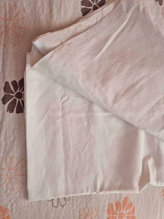 Obrus lniany biały firmy "Lniany zakątek" 160x340cm