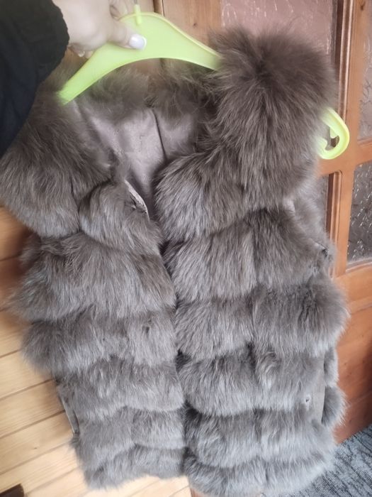 Натуральна мехова жилетка xs s песець