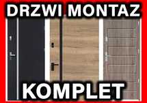 Drzwi Dąbrowa Górnicza z Montażem - Zewnętrzne Klatkowe Drewniane