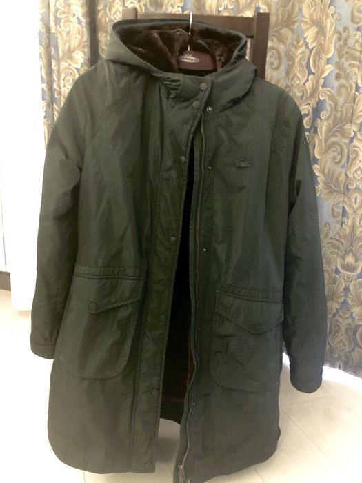 Зимова куртка-парка темно-зеленого кольору (злегка хамелеон).