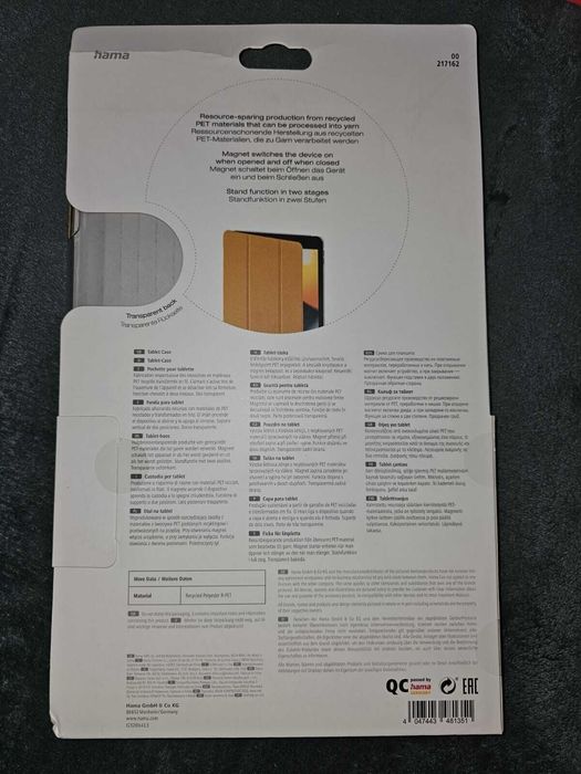 Новый защитный чехол подставка Hama Terra Apple iPad 10.2 2019 по 2021