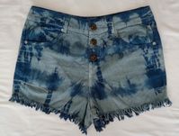 Calções de ganga curtos tie dye Deeply