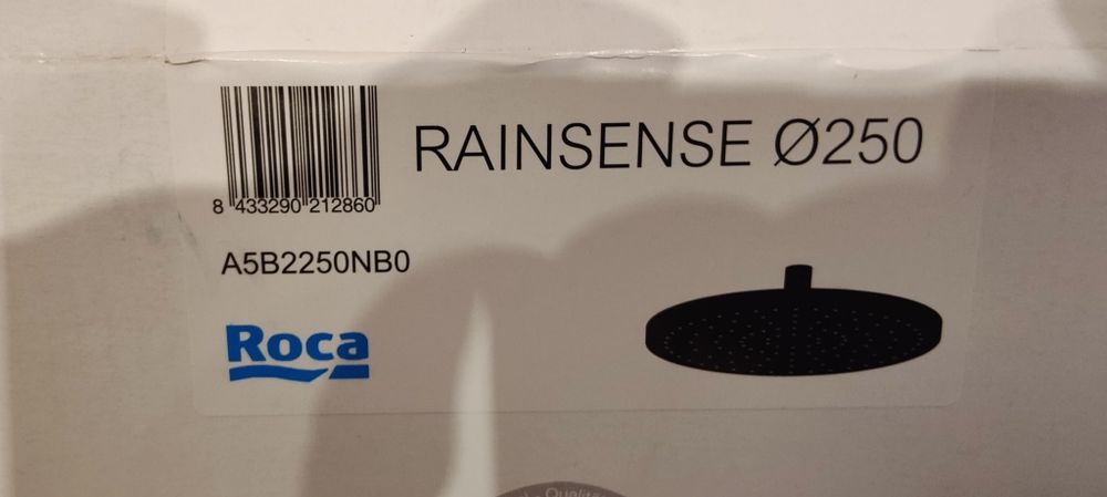 Roca Rainsense deszczownica okrągła 25 cm czarny mat A5B2250NB0